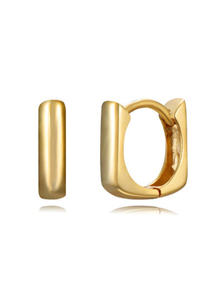 Sterling Silver Needle Street Fashion Geometry Pattern Round Earrings