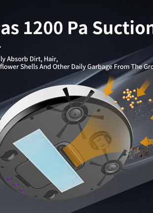 BOWAI™ 3-in-1 Smart Vacuum Cleaner – Sweep, Mop & Shine with Ultra-Thin Power