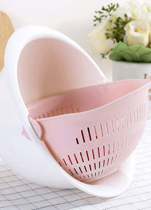 Portable double-layer cleaning & drain basket