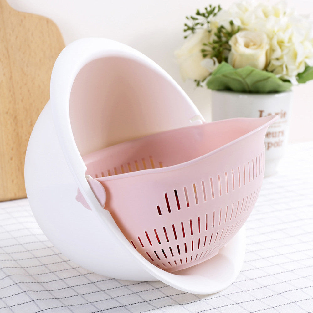 Portable double-layer cleaning & drain basket