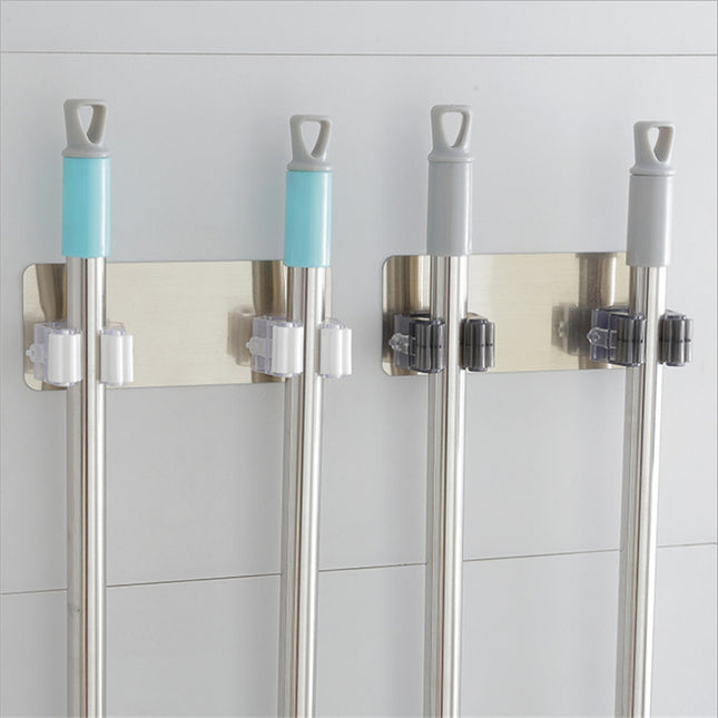 Magic Sticker Mop Holder – Nail-Free Traceless Wall-Mounted Bathroom Rack