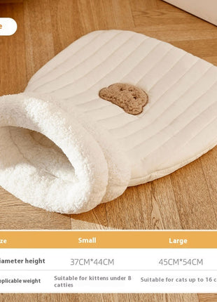 Sleeping Pet Nest Bag Warm Closed Pocket