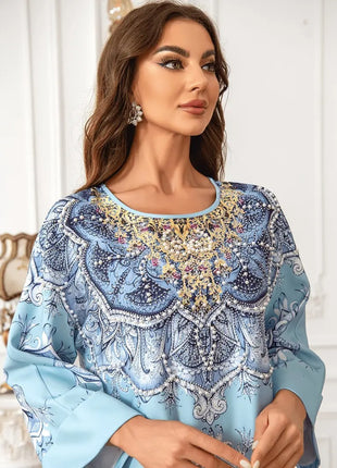 Lace Detail Long Sleeved Extra Long Dress