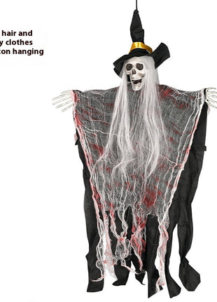 Halloween Skull Hanging Ghost White Hair Band