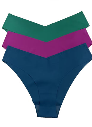 Seamless Ice Silk Underwear Cotton Crotch Set of 3, 4 or 7