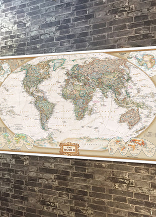 Vintage World Map 100 X 150 cm