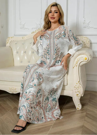 Elegant Floral Long Sleeve Dress