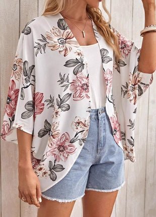 Fashion Without Buckle Batwing Sleeve Coat