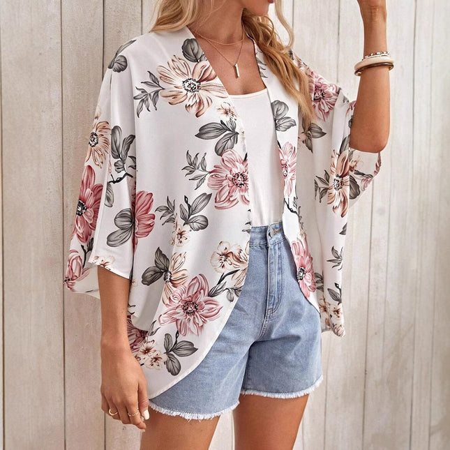 Fashion Without Buckle Batwing Sleeve Coat