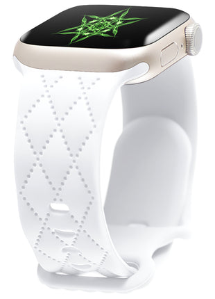 For Watch S9 Texture Silicone Butterfly Buckle Strap Compatible with Apple