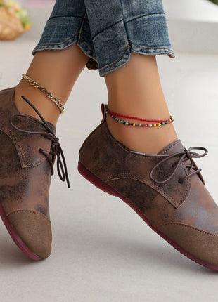 Flat Retro Soft Leather Slip-On Loafers