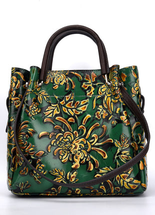 Three-dimensional Embossed Cowhide Bag