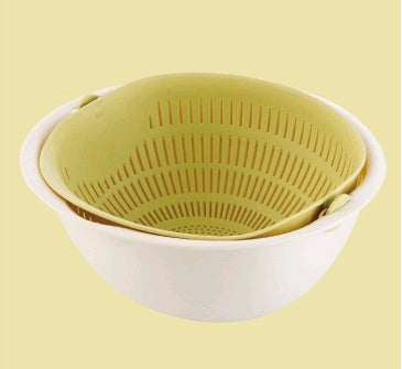 Portable double-layer cleaning & drain basket