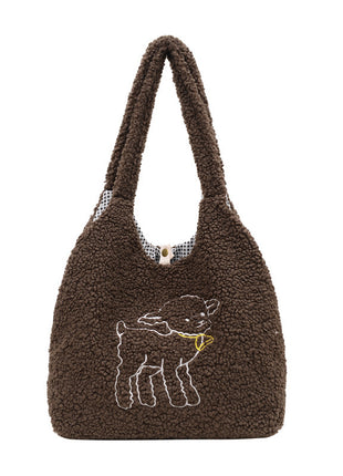 Lamb Winter Double Side Shoulder Bags