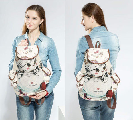 LOVELY CAT DRAWSTRING BACKPACK