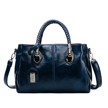 Vintage Oil Wax Leather Luxury Handbags