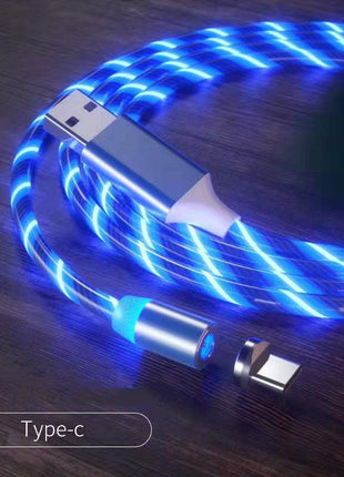 Magnetic 2-meter Cable Magnet Fast Charging Lighting Micro USB Cable LED