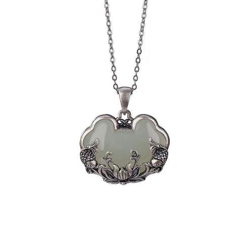 Cooperized Silver Distressed Matte Pendant Necklace