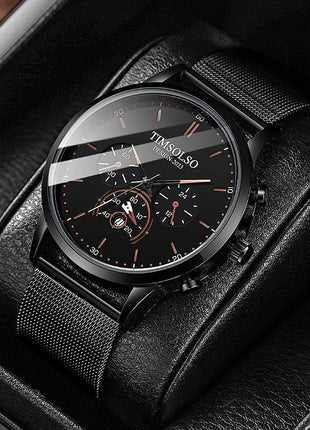 Simple And High-end Elegant Cool Ultra-thin Calendar Quartz Watch