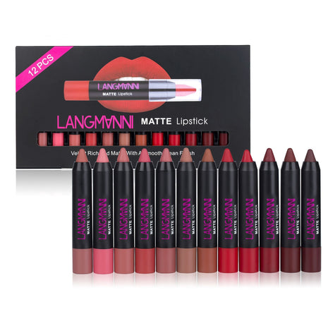 LANGMANNI Matte Lipstick set of 12