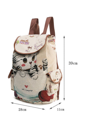 LOVELY CAT DRAWSTRING BACKPACK