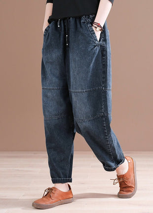 Oversized Artistic Distressed Loose Slimming Jeans