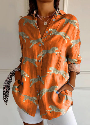 Long-sleeve Printed 3D Top