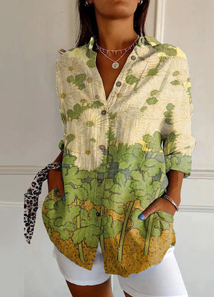 Long-sleeve Printed 3D Top