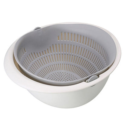 Portable double-layer cleaning & drain basket