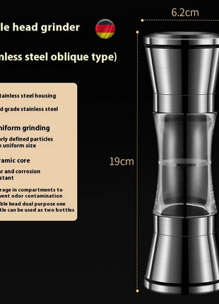 304 Double-headed Stainless Steel Adjustable grinding coarseness