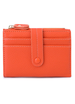 PU Leather Plaid Short Wallet