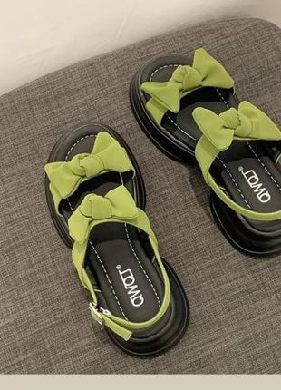 Korean-style Bow Platform Sandals