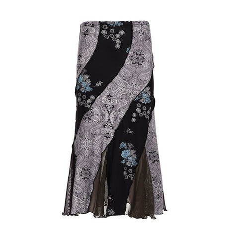Flora Retro Style Long Skirt