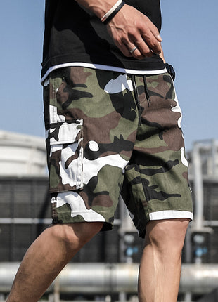 Camouflage five-point tooling shorts
