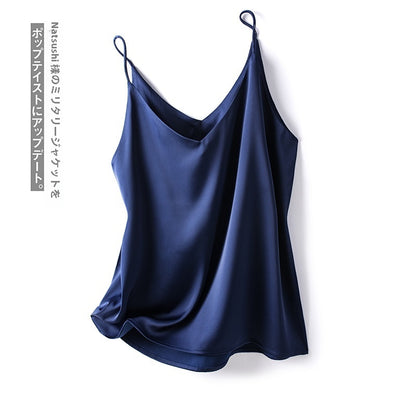 New Satin Pure Color All-matching Vest