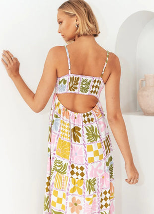 Stylish Back Cutout Sling Dress