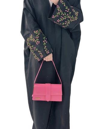 Flower Embroidered Elegant Abaya with Headscarf