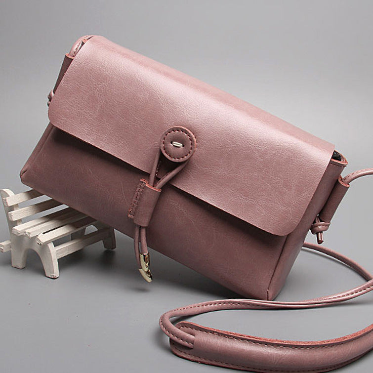 Leather buttons Korea fashion shoulder bag