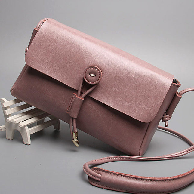 Korean Leather buttons shoulder bag