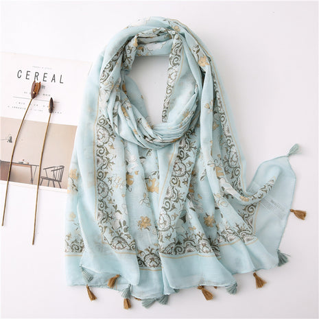 Japanese Style Artistic Cotton and Linen Scarf Bohemian Cashew