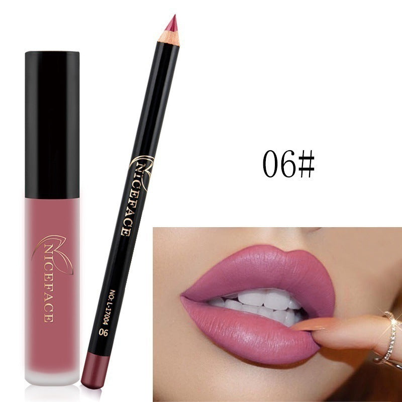 NICEFACE Lip Gloss & Pencil Set