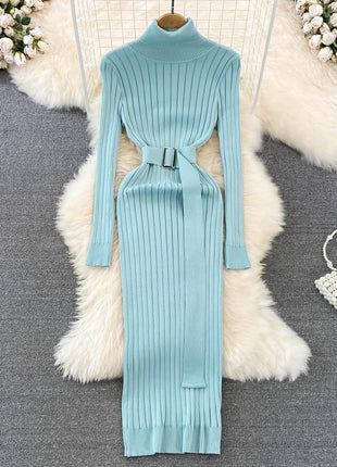 Elastic Tight-fitting Knitted Buttock Dress