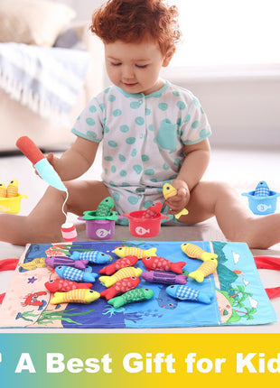 Baby Fishing Toys Three-dimensional Fabric Crawling Early Education Enlightenment