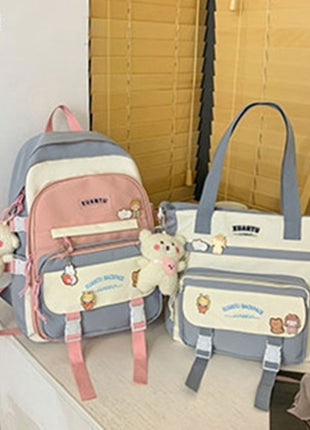 Korean Style Fashion All-match Large Capacity Backpack Set