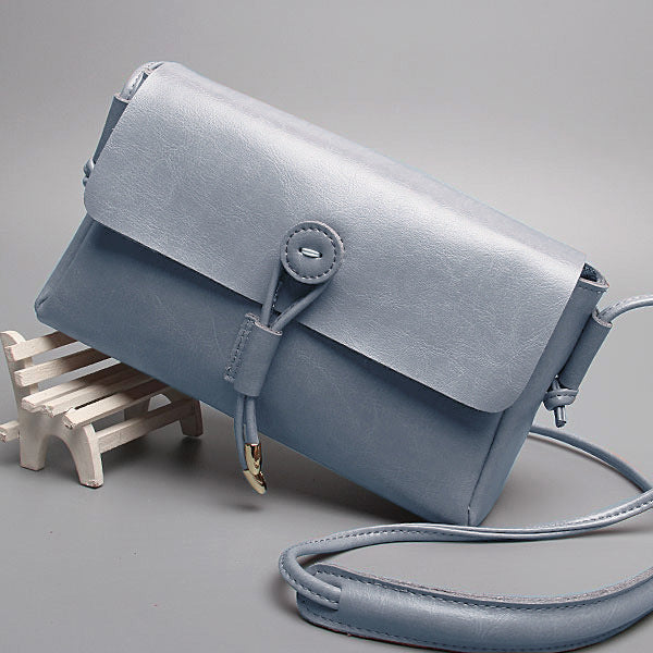 Korean Leather buttons shoulder bag