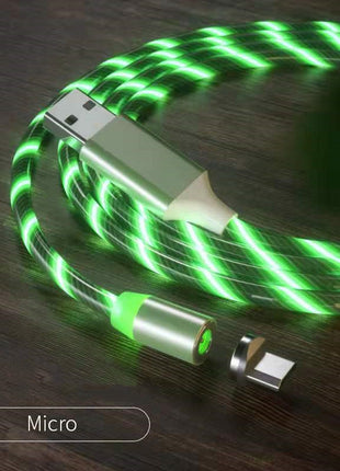 Magnetic 2-meter Cable Magnet Fast Charging Lighting Micro USB Cable LED
