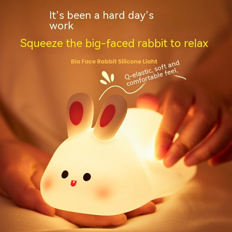 Cute Rabbit Silicone LED Night Light Touch Sensor