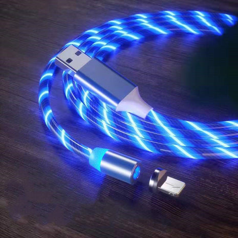Magnetic 2-meter Cable Magnet Fast Charging Lighting Micro USB Cable LED
