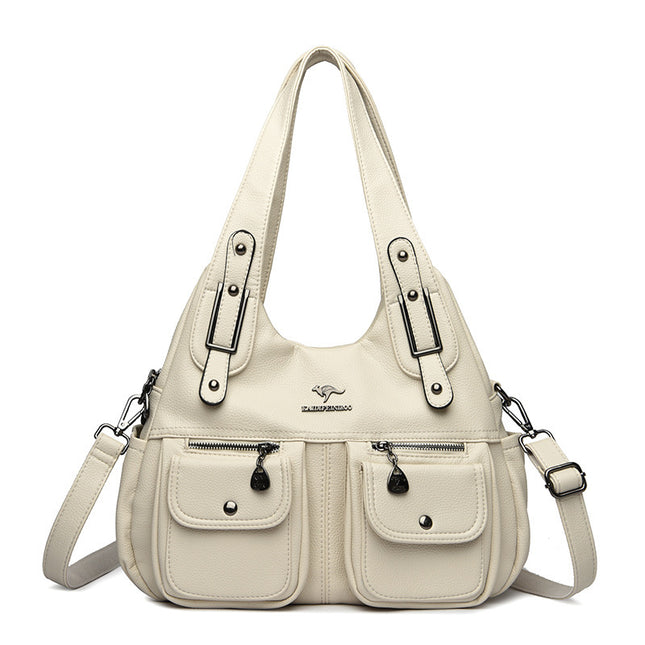 Solid Color Crossbody Handbag