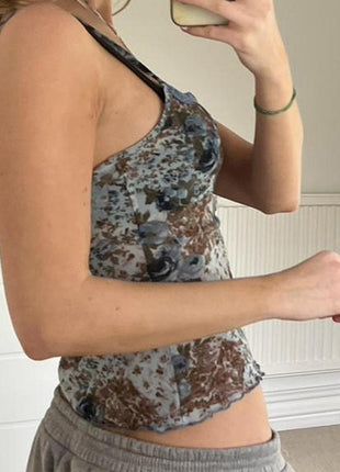 Floral Lace Vest Top